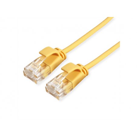 Cordon ROLINE GREEN DataCenter SLIM, UTP Cat6A/Cl.EA, SLIM, LSOH, jaune, 3m