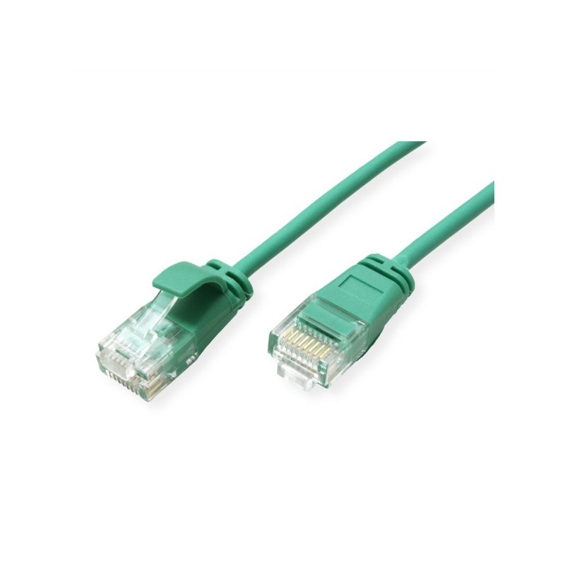 Cordon ROLINE GREEN DataCenter SLIM, UTP Cat6A/Cl.EA, SLIM, LSOH, vert, 1,5m