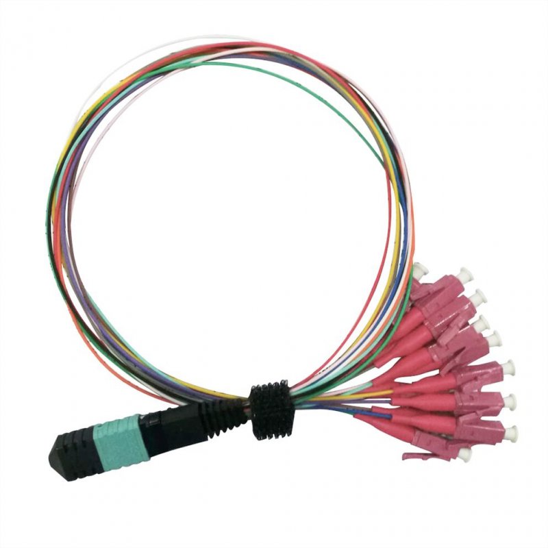 Value 21.99.1100 fibre optic cable 2 m MPO 12x LC OM4 Multicolour