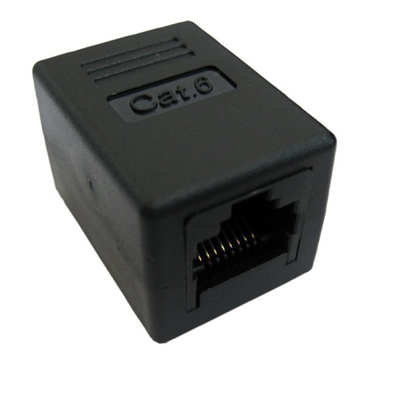Value RJ-45 Modular Coupler, Cat.6, unshielded, black