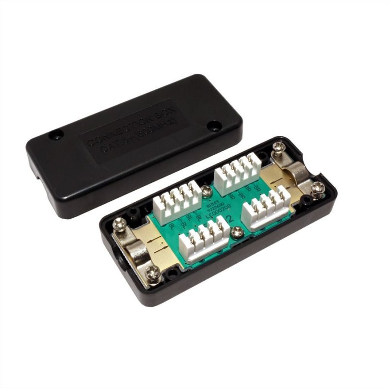 Value 21.99.3048 boîte de jonction réseau Cat6a Noir