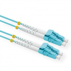 Value 21.99.8825 câble de fibre optique 10 m LC OM3 Turquoise
