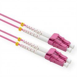 Value 21.99.8830 câble de fibre optique 0,5 m LC OM4 Rose