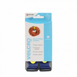 VELCRO Sangle Everyd.25mmx92cm x 2 bleue sangle crochets & velours ajustable