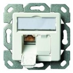 Telegärtner Cable duct mounting Cat.5e socket-outlet White