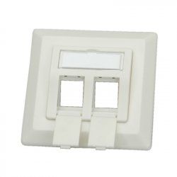 ROLINE Flush Mount Wall Oulet for Keystones, 2-port