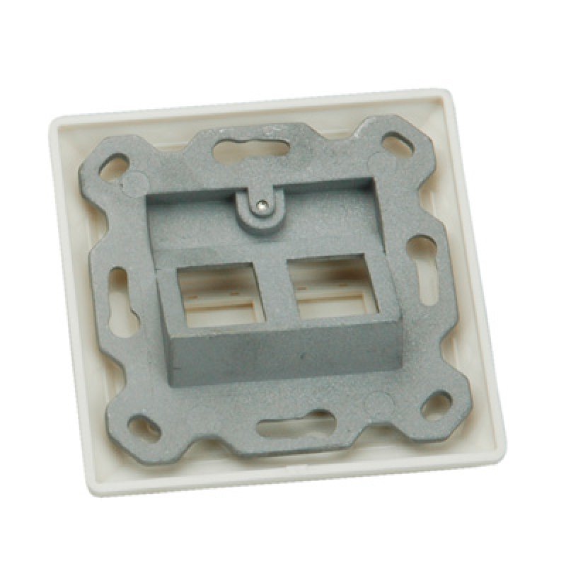 ROLINE Flush Mount Wall Oulet for Keystones, 2-port