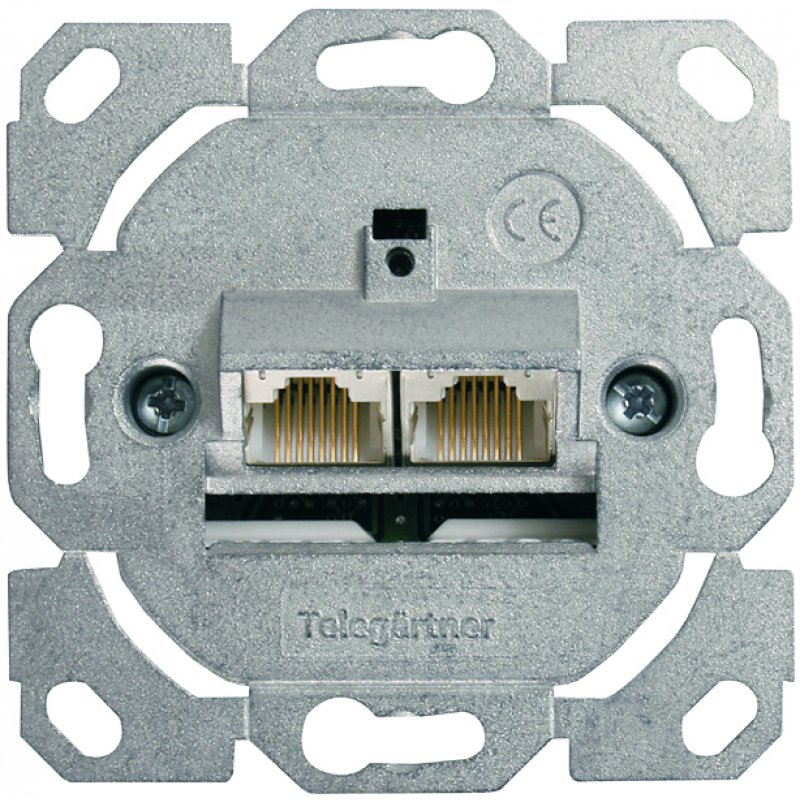 Telegärtner 100022944 socket-outlet 2 x RJ-45 Zinc