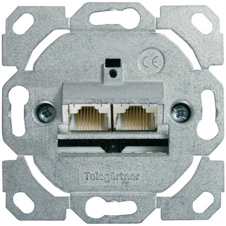 Telegärtner 100022944 prise de courant 2 x RJ-45 Zinc