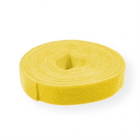 VALUE Rouleau d'attache de câble, jaune 25m, 10mm
