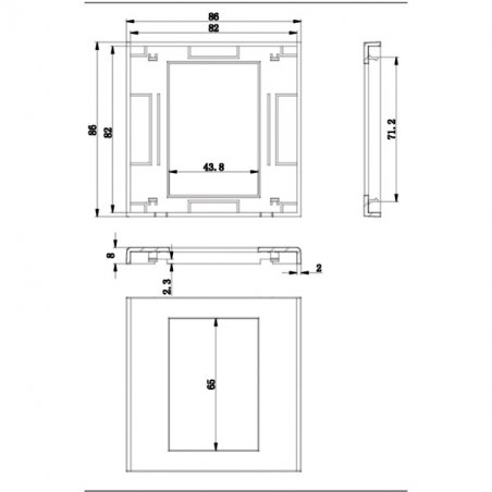 VALUE Plaque A/V ,86x86mm, blanche