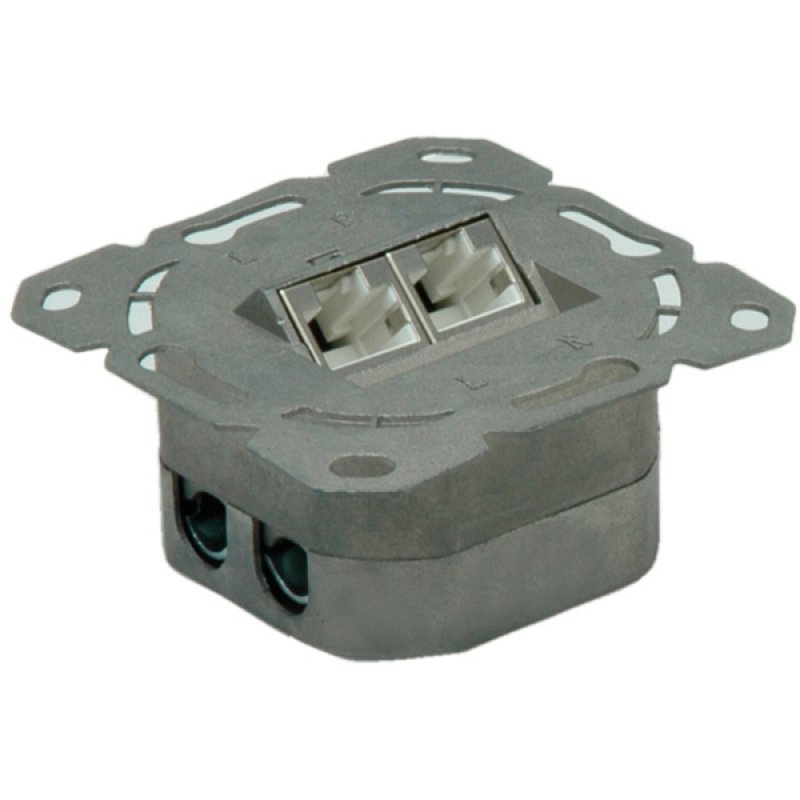 Value Cat.6a Flush Mount Wall Jack, STP, horizontal white