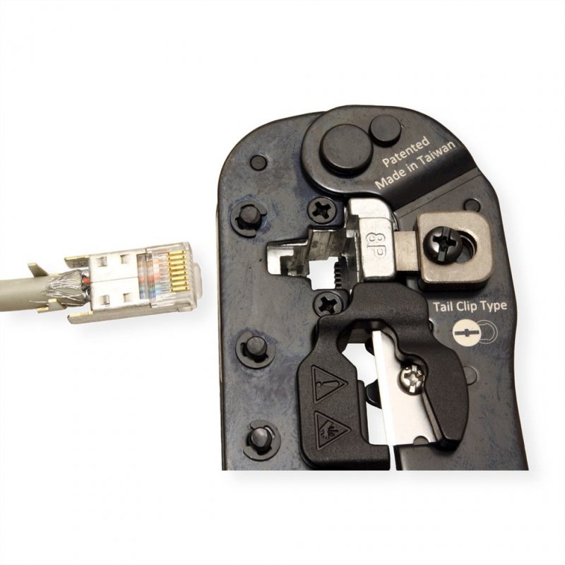 VALUE Outil de sertissage pour RJ45 et clip de queue de blindage, 8P