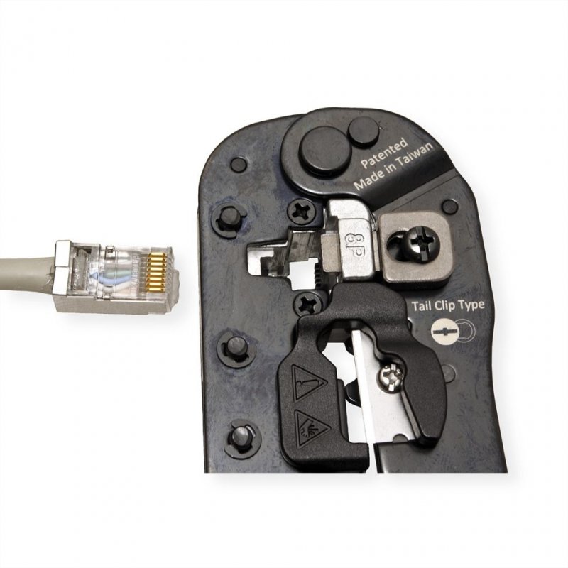 VALUE Outil de sertissage pour RJ45 et clip de queue de blindage, 8P
