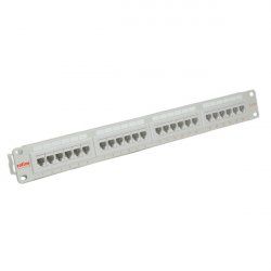 ROLINE Cat.5e 19" Patch Panel, 24 Ports, UTP light grey