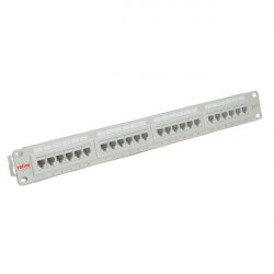 ROLINE Panneau de brassage 19", Cat5e /Cl. D UTP, 24 Ports, gris clair