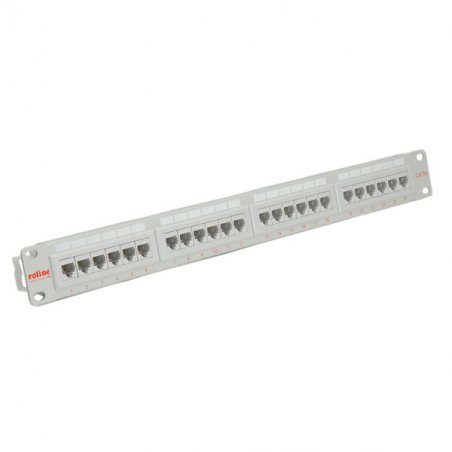 ROLINE Panneau de brassage 19", Cat5e /Cl. D UTP, 24 Ports, gris clair