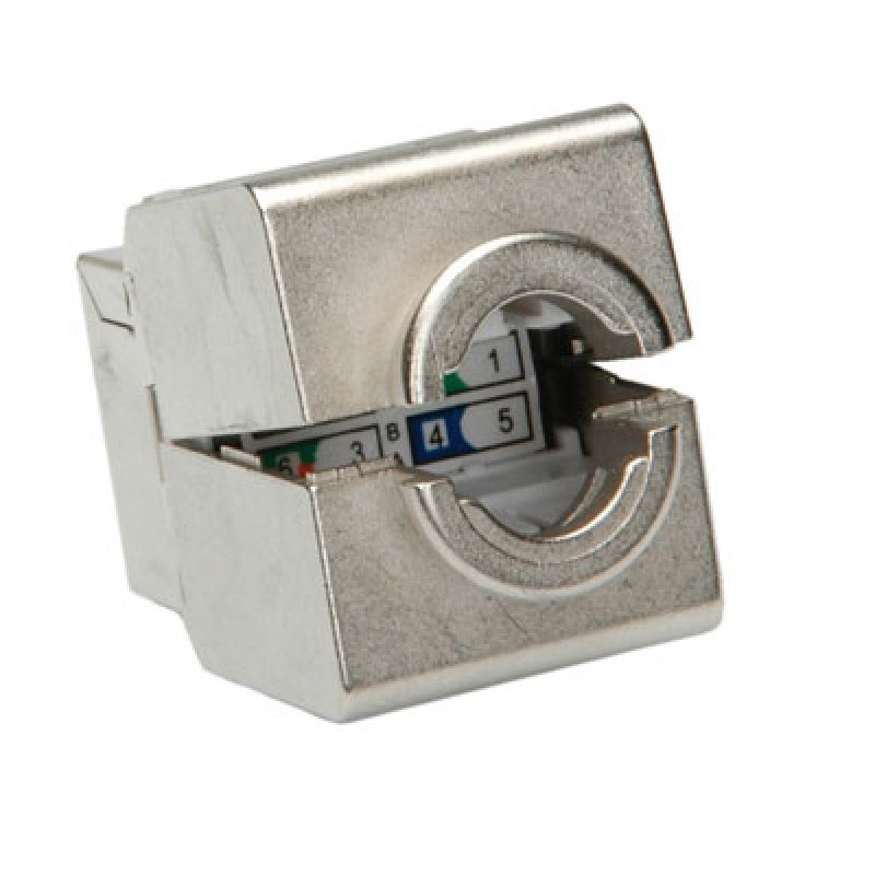 ROLINE Cat.6/Class E Keystone Jack, RJ-45, shielded, toolless silver