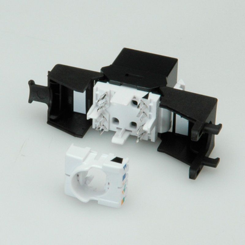 ROLINE Keystone Cat6A/Cl.EA, non blindé, sans outil, SLIM, noir