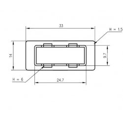 Telegärtner Cover for SC-Duplex adaptor cutout