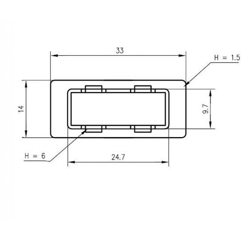 Telegärtner Cover for SC-Duplex adaptor cutout