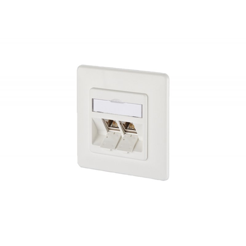 BTR Embase E-DAT Cat.6, blanc pur 2 ports