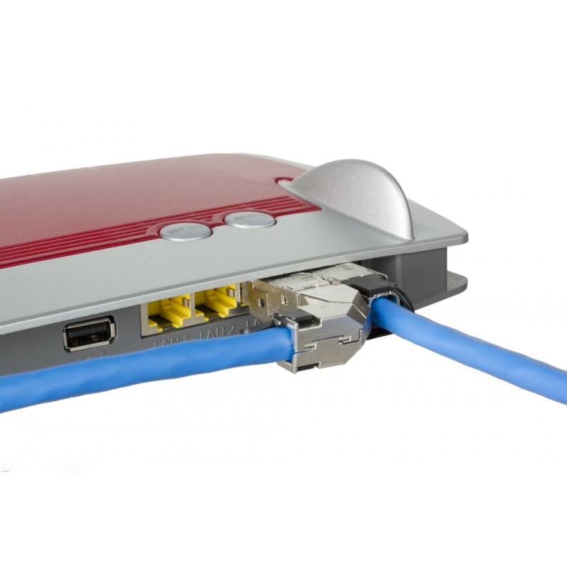 METZ CONNECT 25G RJ45 field plug pro 360 wire connector Red