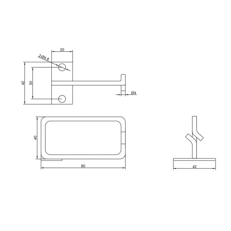 ROLINE 26.30.0013 range-câbles Support Crochet de câble Argent 1 pièce(s)