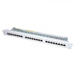 ROLINE Cat.5e Patch Panel 24P, STP, light grey