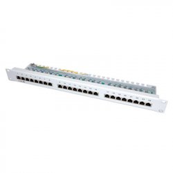 VALUE Panneau de brassage 19", Cat5e /Cl. D, 24 Ports, blindé, gris clair