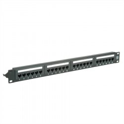 VALUE Panneau de brassage 19", Cat6A/Cl.EA, 24 Ports, non blindé, noir