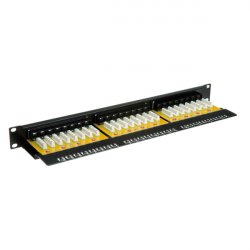 Value Cat.6/Class E 19" Patch Panel, 24 Ports, UTP black