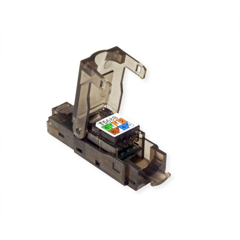 Value 26.99.0372 connecteur de fils RJ45 Noir, Transparent