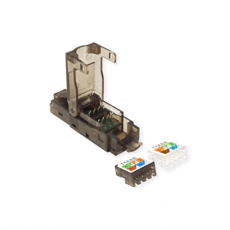 Value 26.99.0372 connecteur de fils RJ45 Noir, Transparent