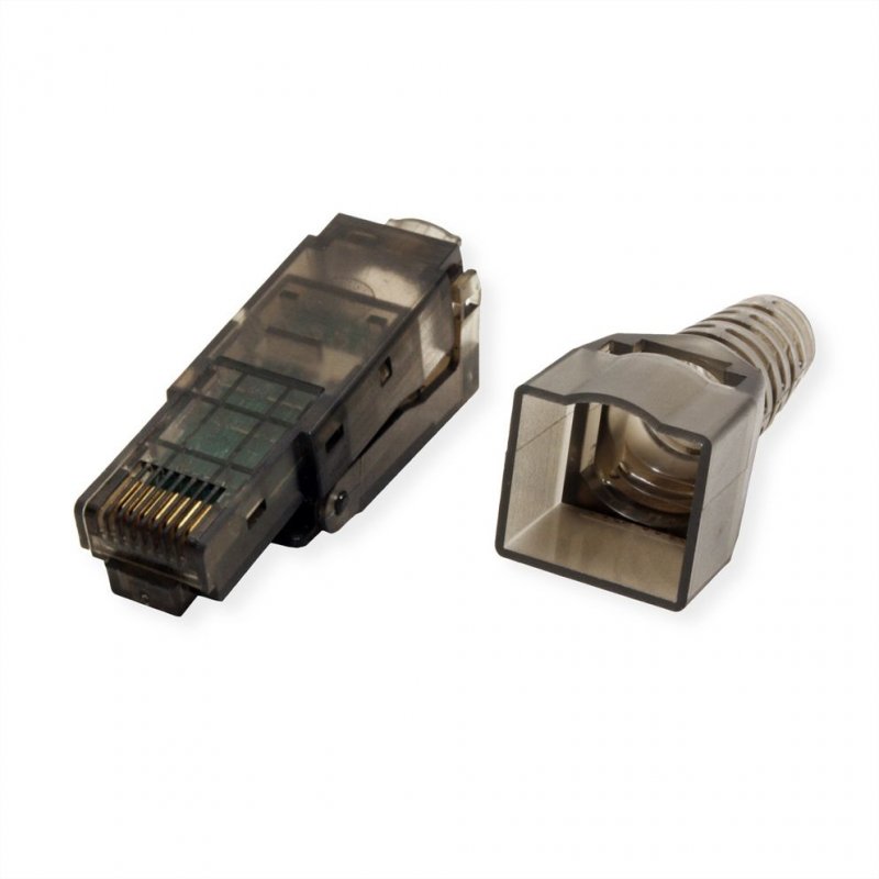 Value 26.99.0372 connecteur de fils RJ45 Noir, Transparent