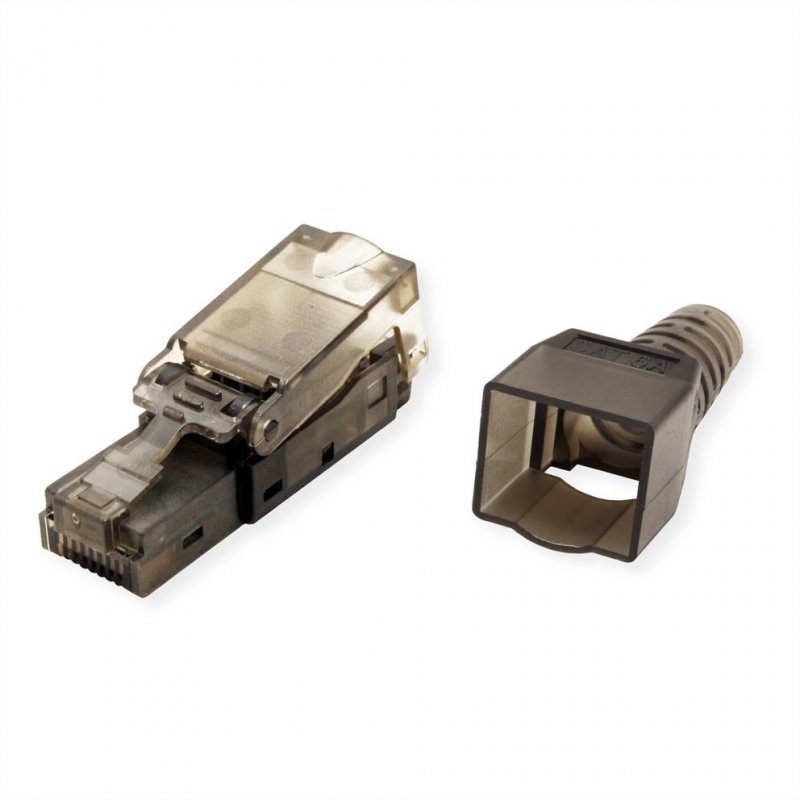 Value 26.99.0372 connecteur de fils RJ45 Noir, Transparent