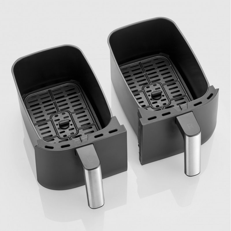 Severin FR 2453 Double 3,25 L Autonome 2850 W Friteuse d’air chaud Noir, Argent