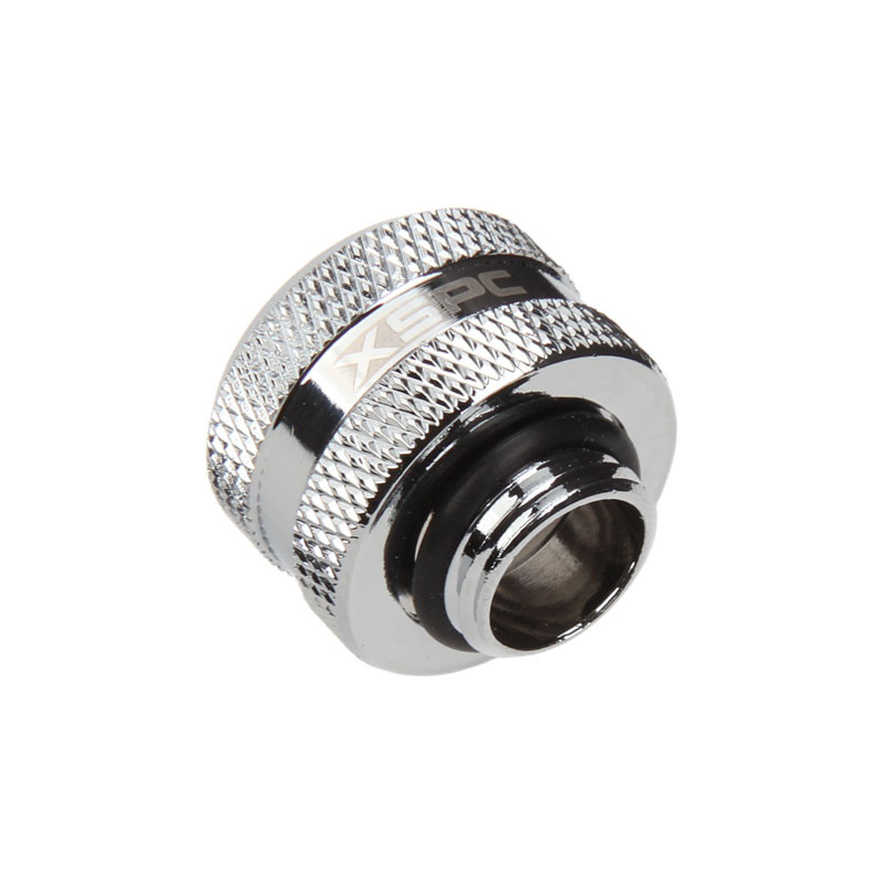 XSPC compatible Anschluss gerade G1/4 Zoll AG auf 14mm AD Hardtube - chrome silber