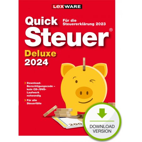 Lexware QuickSteuer Deluxe 2024 Retour d'impôts 1 licence(s) 1 année(s)
