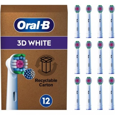 Oral-B Pro 3D White Aufsteckbürsten 12er (weiß, Frustfreie Umverpackung)