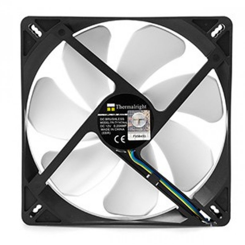 Thermalright TY-147A SQ computer cooling system Computer case Fan 14 cm Black, White