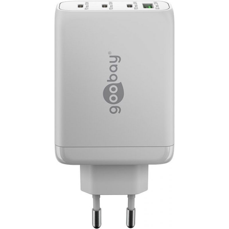 USB-C PD Multiport-Schnellladegerät 100 Watt (weiß, 1x USB-A QC, 3x USB-C PD, GaN-Technologie)