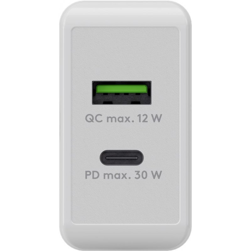 Goobay 61674 chargeur d'appareils mobiles Écouteurs, Téléphone portable, Smartphone Blanc Secteur Charge rapide