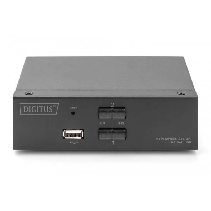 Digitus KVM Switch, 2x1 DP, DP Out,USB