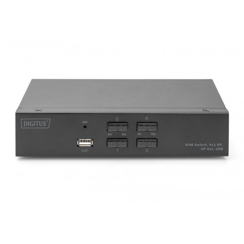 Digitus KVM Switch, 4x1 DP, DP Out,USB