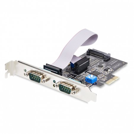 StarTech.com Carte Série PCI Express à 2 Ports - Adaptateur/Carte PCIe à 2 Ports vers RS232/RS422/RS485 (DB9),