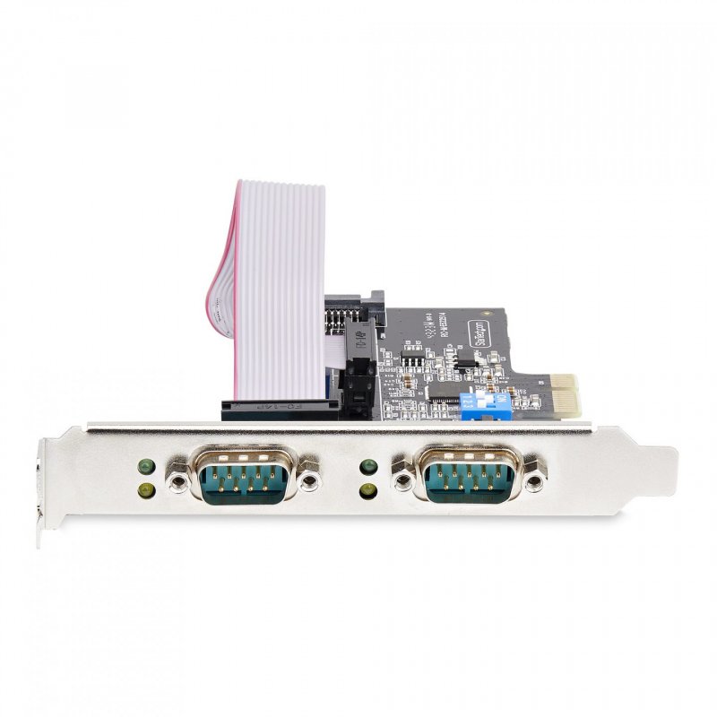 StarTech.com 2-Port Serial PCIe Card, Dual-Port PCI Express to RS232/RS422/RS485 (DB9) Serial Card, Low-Profile