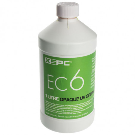 XSPC compatible EC6 Coolant, 1 Liter - opaque-grün, UV