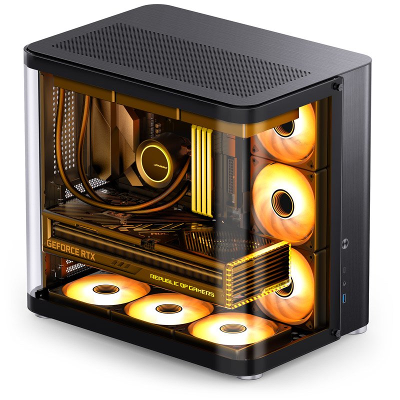 Jonsbo TK-2 2.0 Midi-Tower, Tempered Glass - schwarz