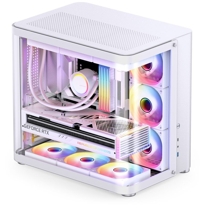 Jonsbo TK-2 2.0 Midi-Tower, Tempered Glass - weiß